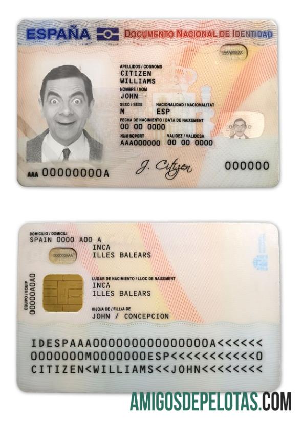 Exemplo de ID da Espanha